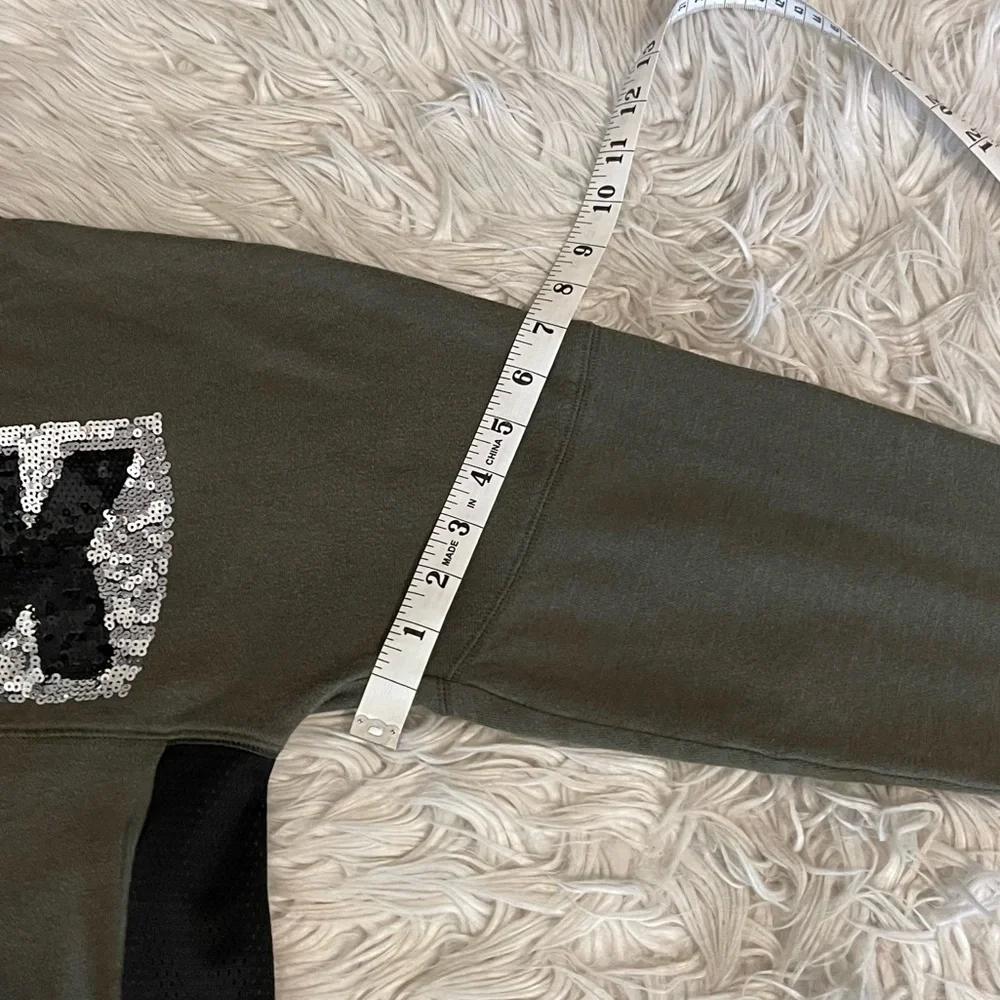 PINK | Sequin | Crewneck Sweatshirt | Green & Black - Picture 8 of 11